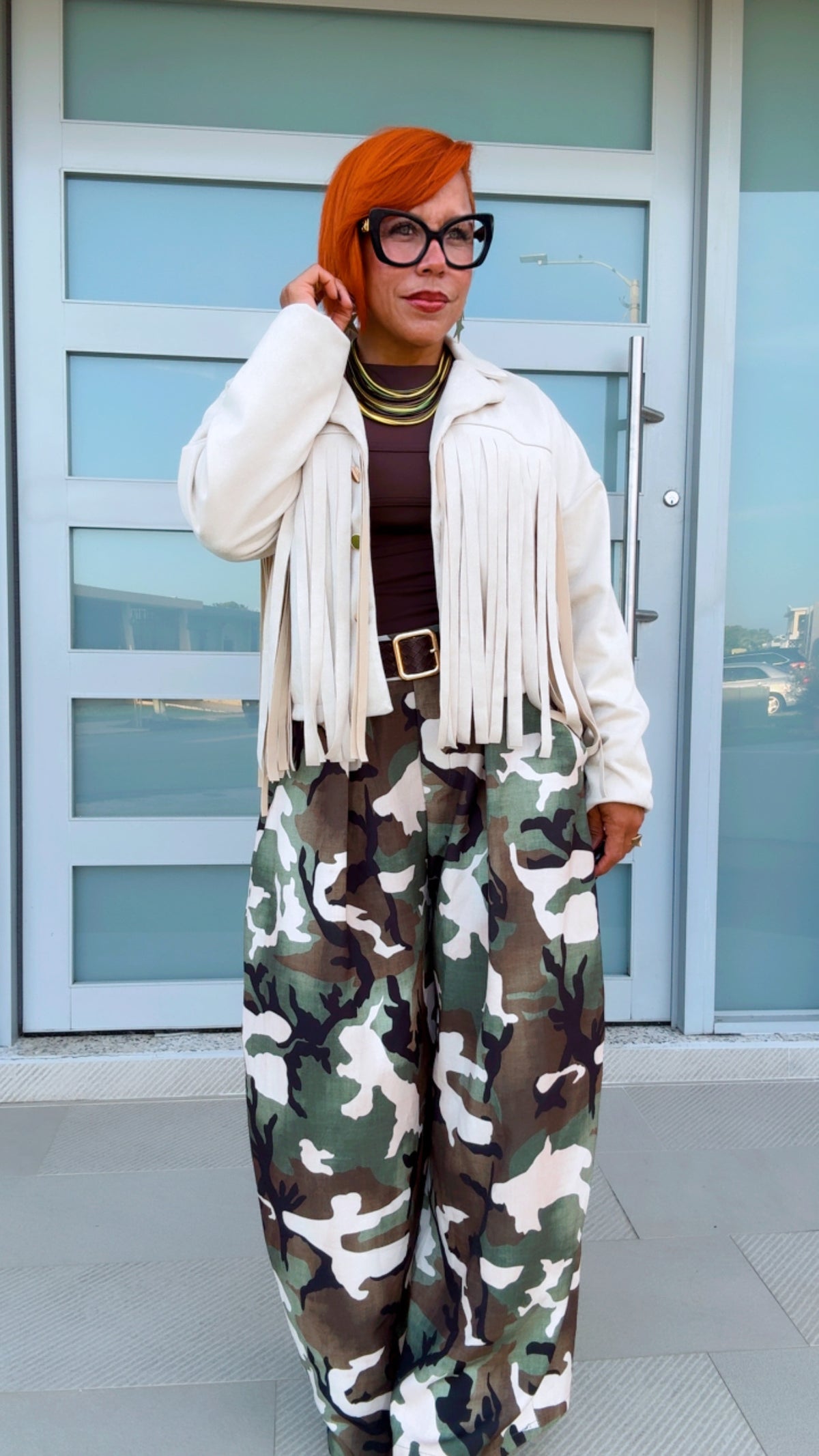 Ivory Luxe  Fringe Jacket