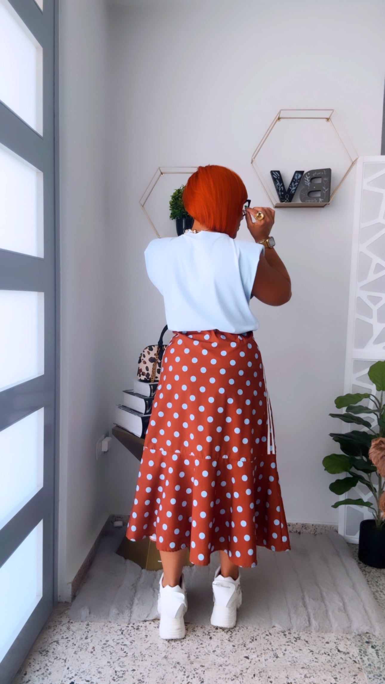 Café Latte Polka Dots Skirt