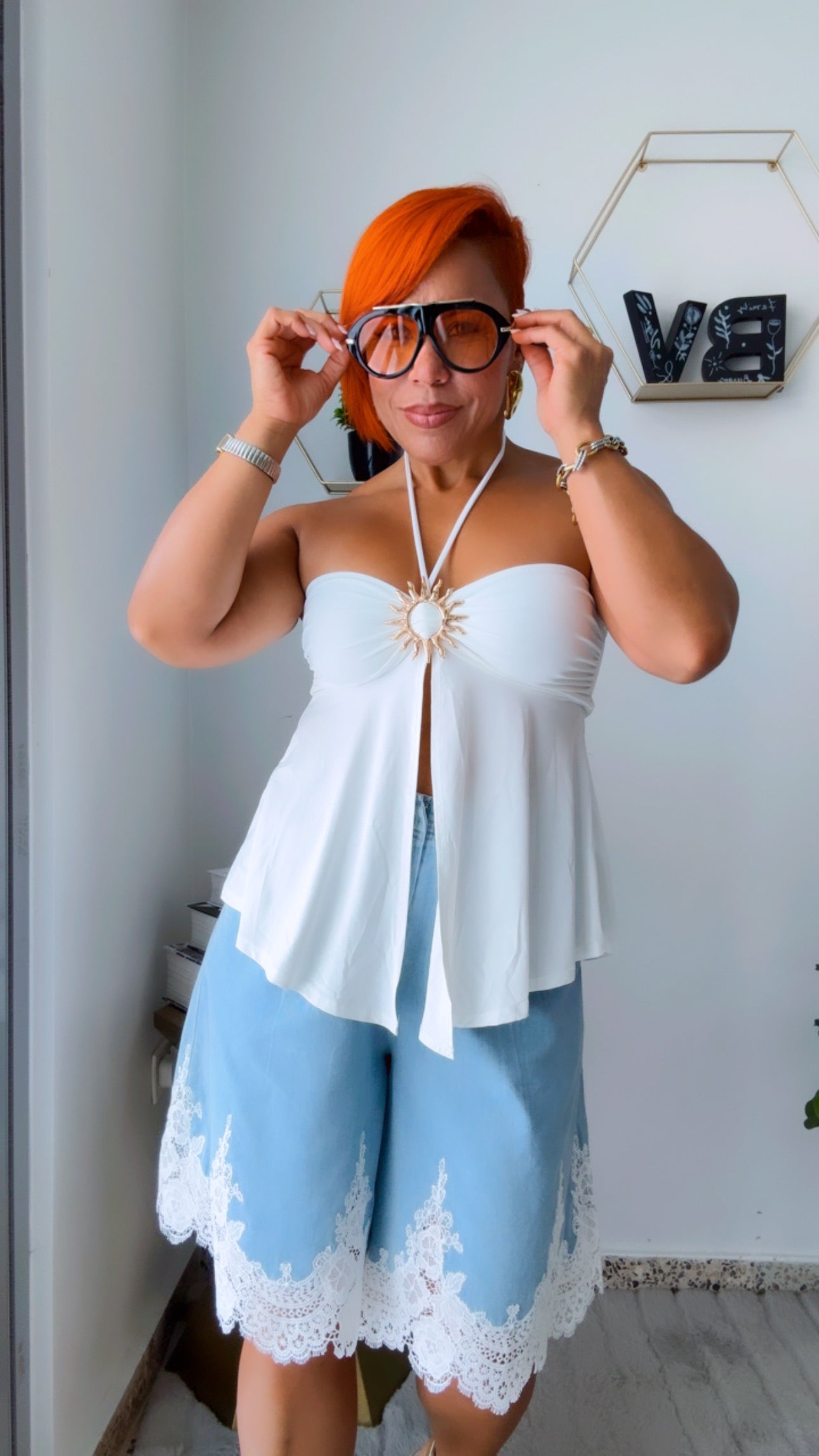 Solstice White Halter Top