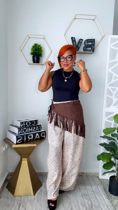 Chocolate Fringed Scarf