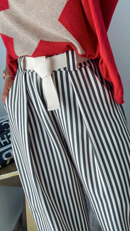 Olive Line Flow Pants