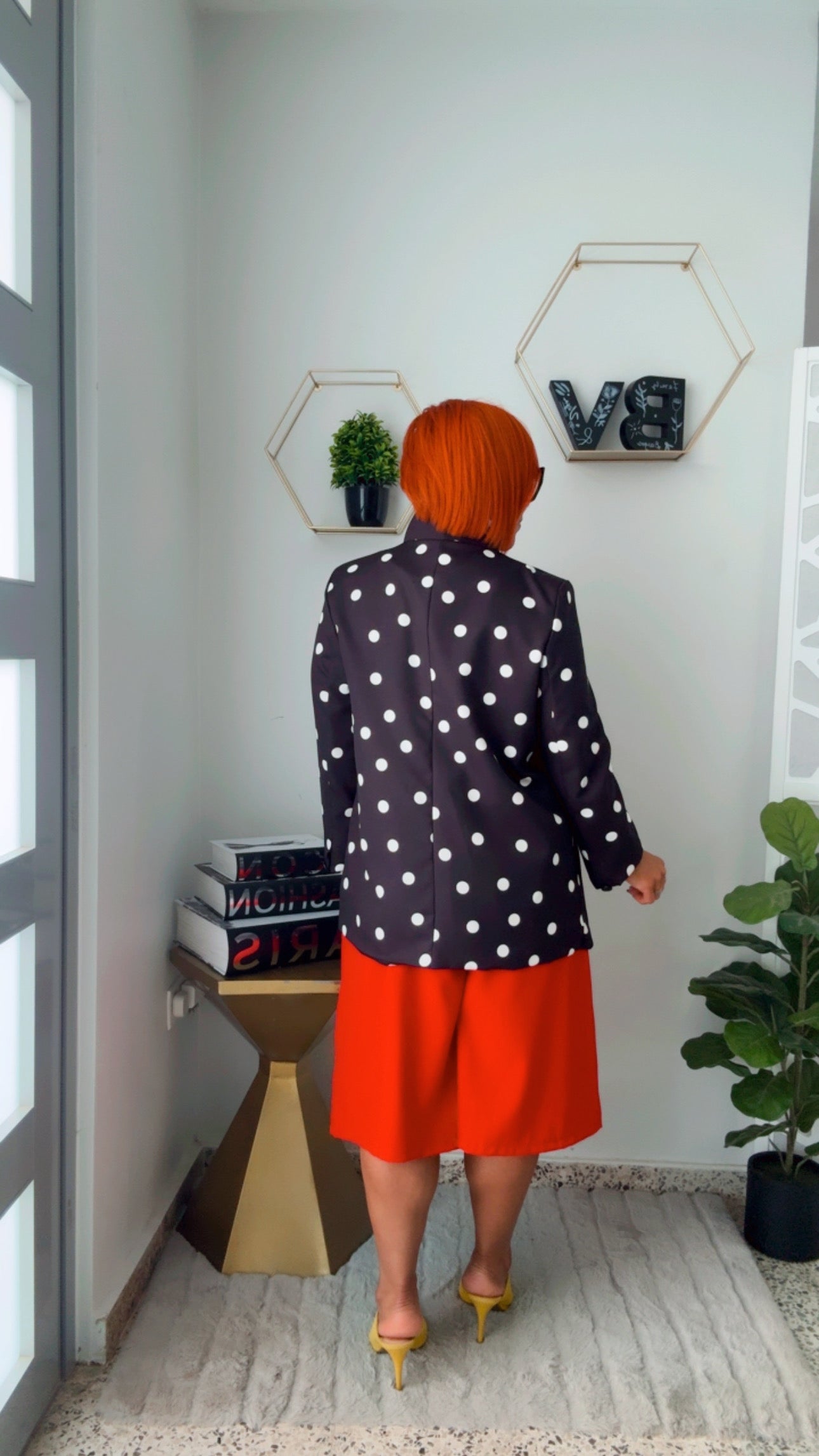 Black & White Jumbo Polka Dots Blazer