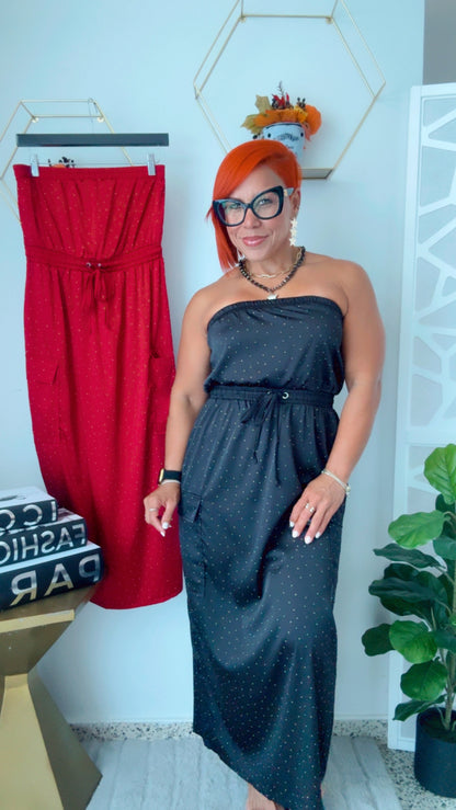 Black Strapless Dress