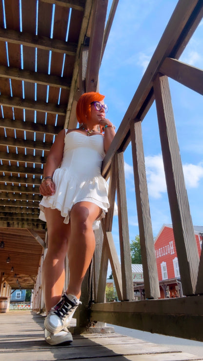 A Day in Paris White Mini Dress