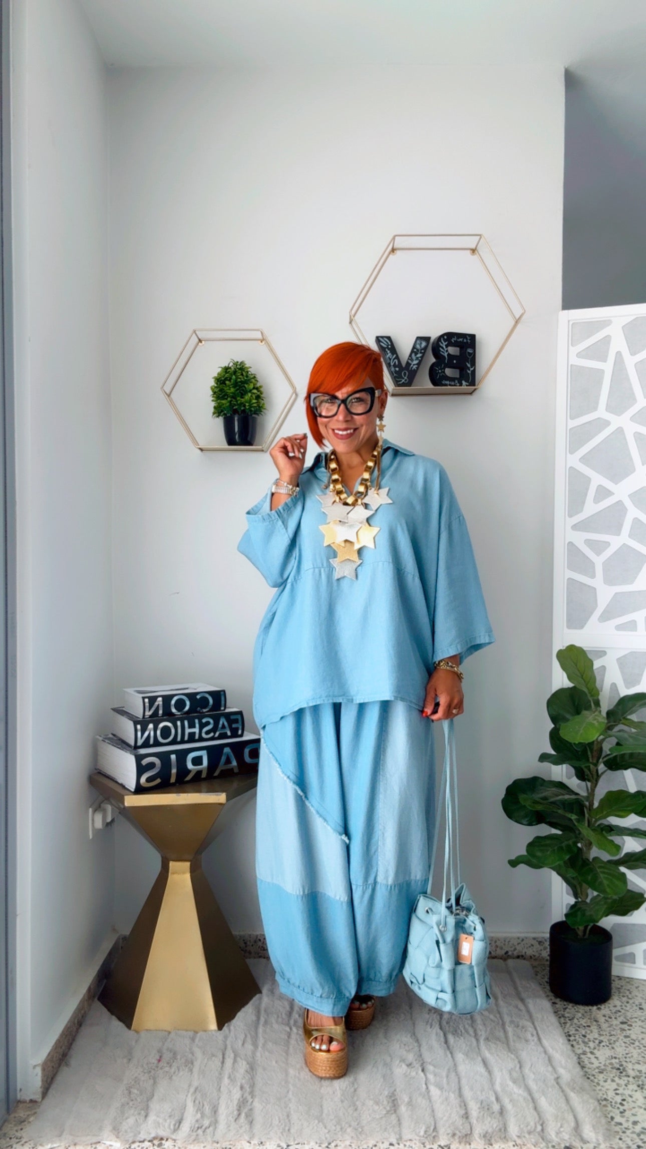 Oceana Light Blue Denim Set