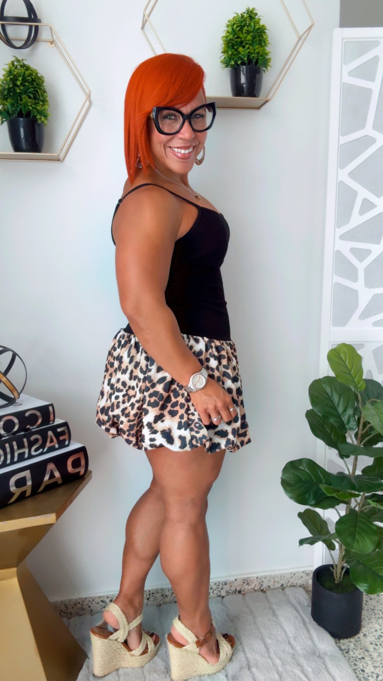 Leopard Bubble Mini Dress