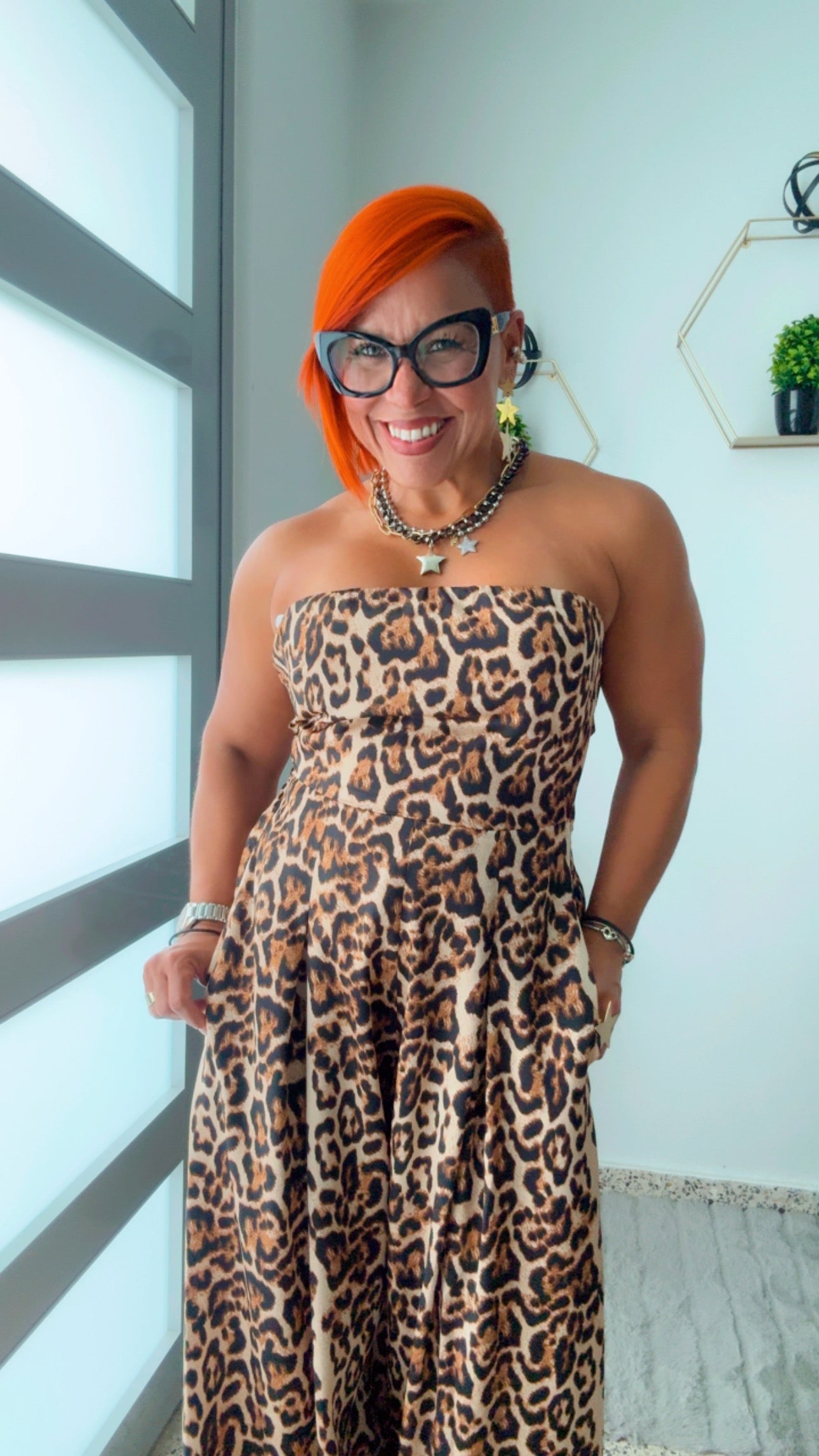 Leopard Strapless Jumpsuitt