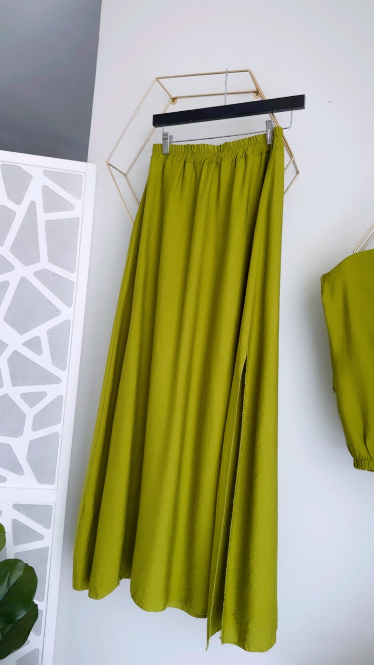Santorini Olive Skirt Set