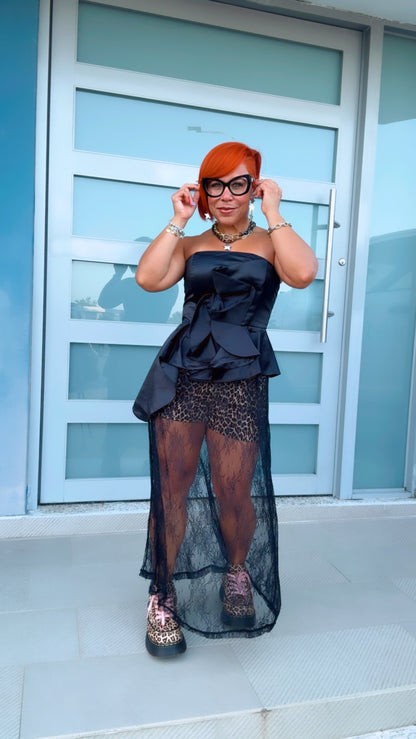 Glam Ruffle Satin Top