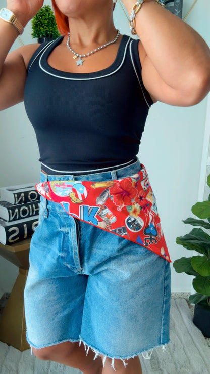 Scarf - Pañuelo - Top 🇵🇷 (4 en 1) - ROJO