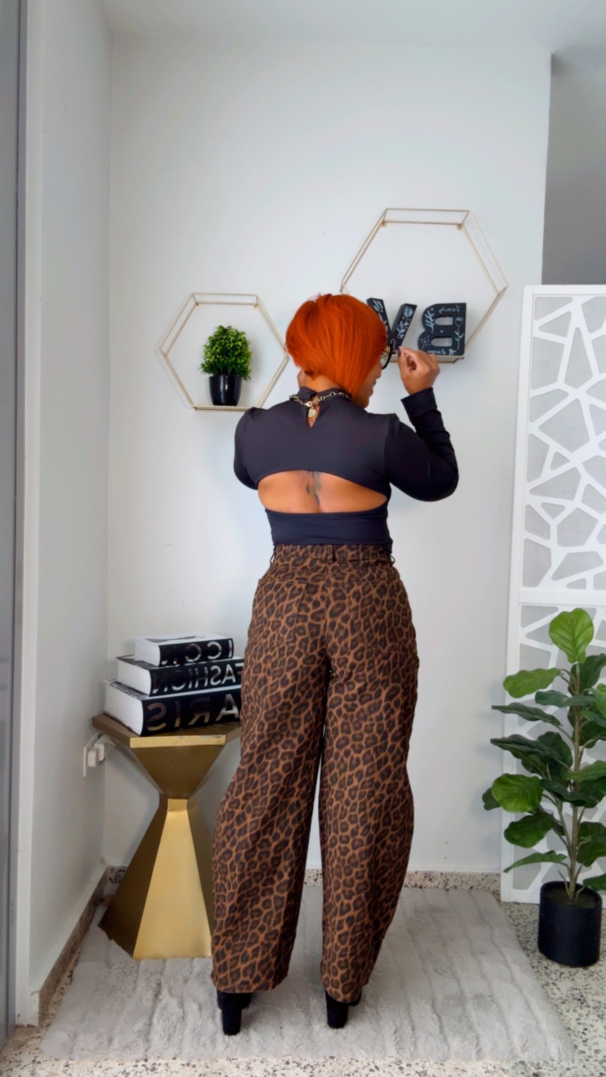 Leopard Barrel Jean