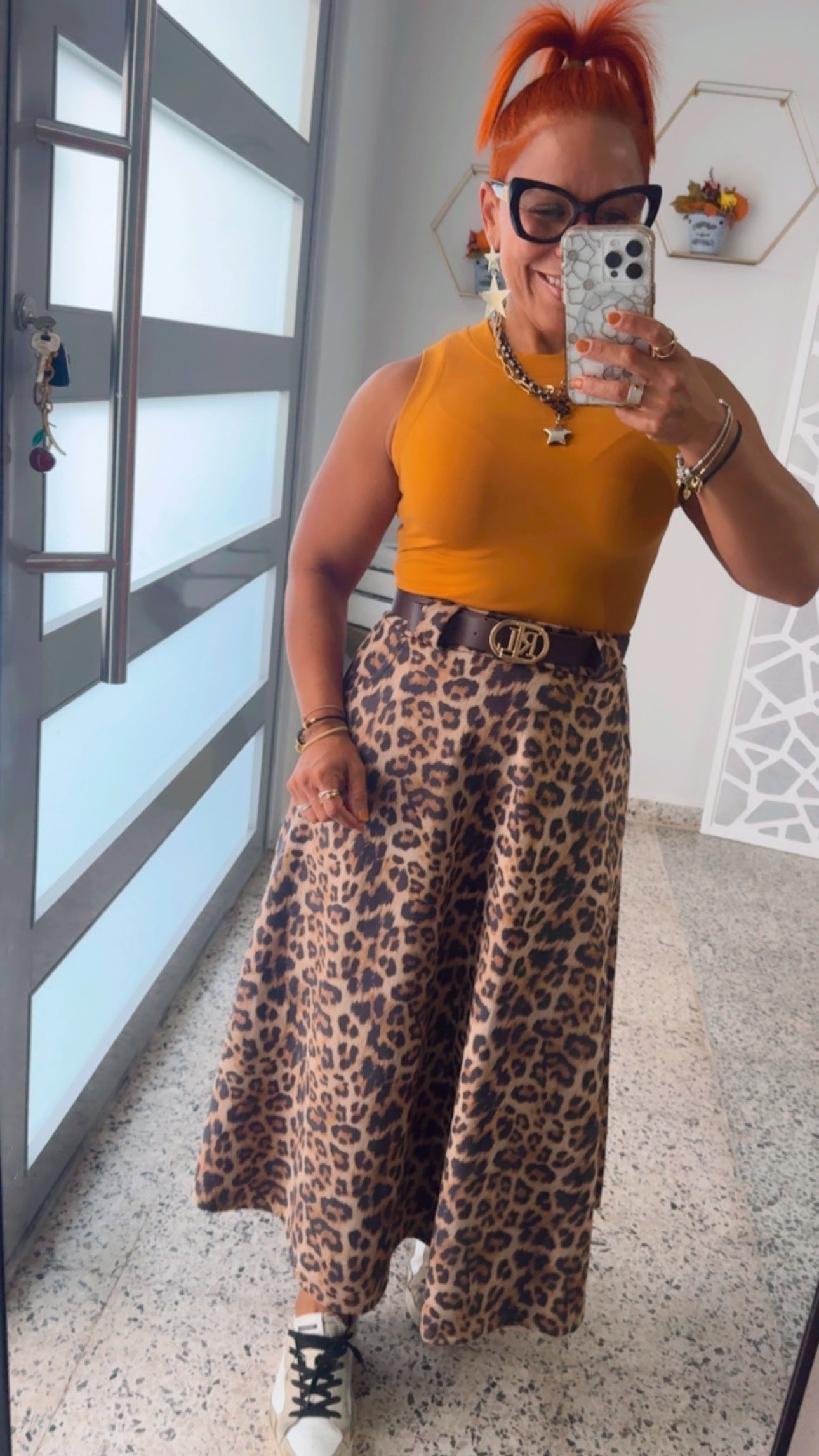 Leopard Suede Maxi Skirt