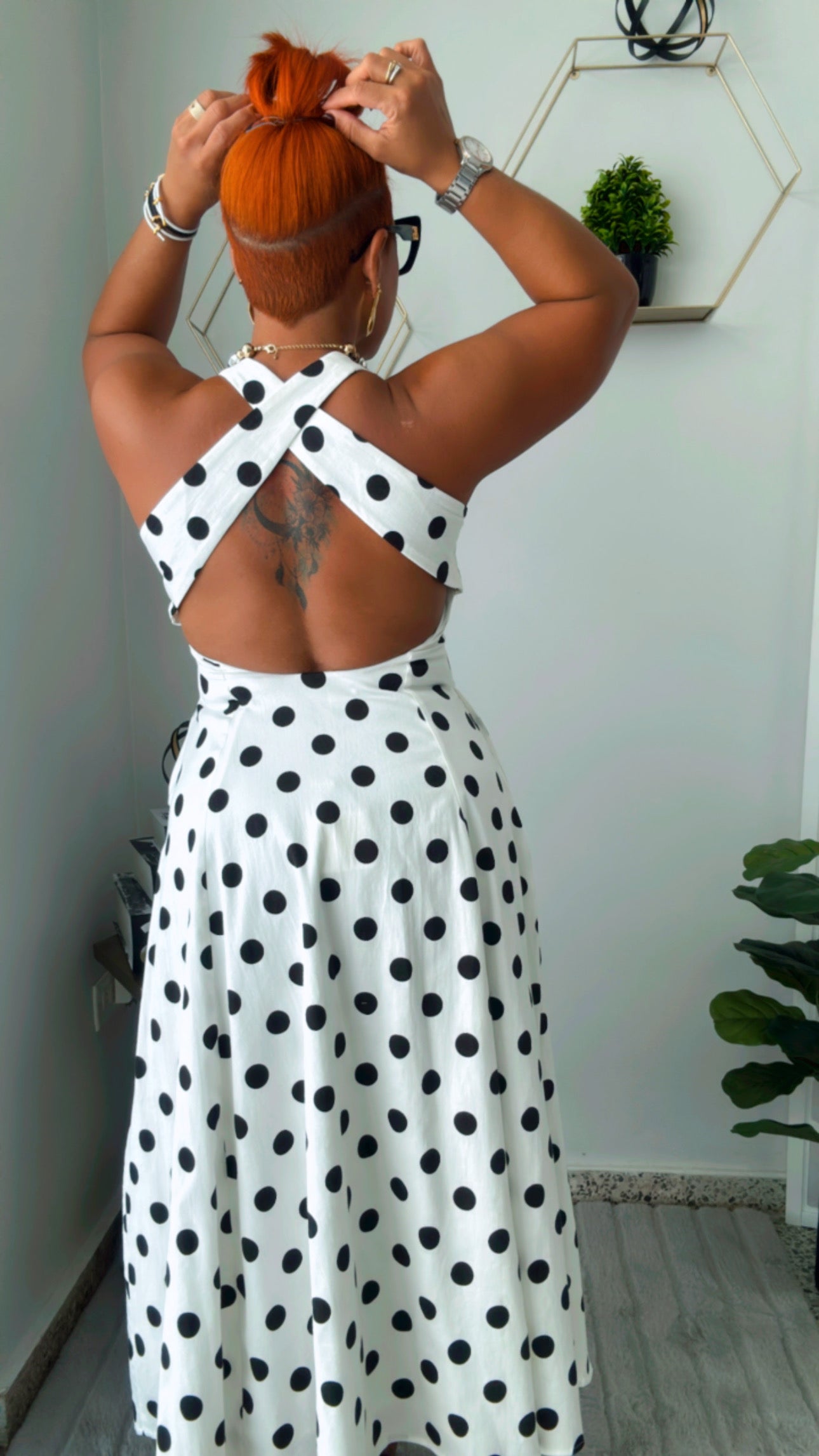 Polka Dot Midi Dress