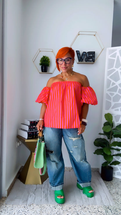 Flamingo Off-Shoulder Top - Italy