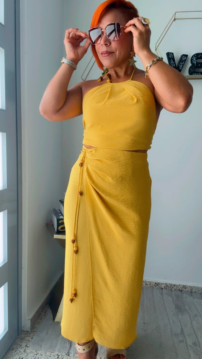 Mustard Skirt Set