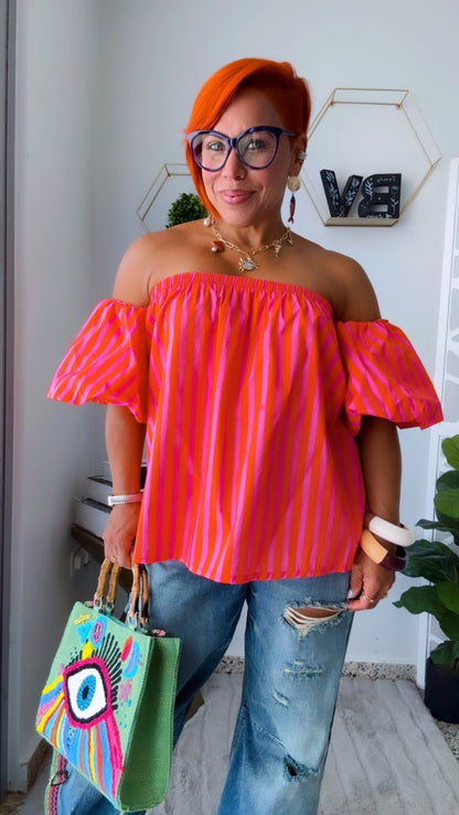 Flamingo Off-Shoulder Top - Italy