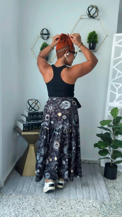 Cosmic Wrap Around Skirt