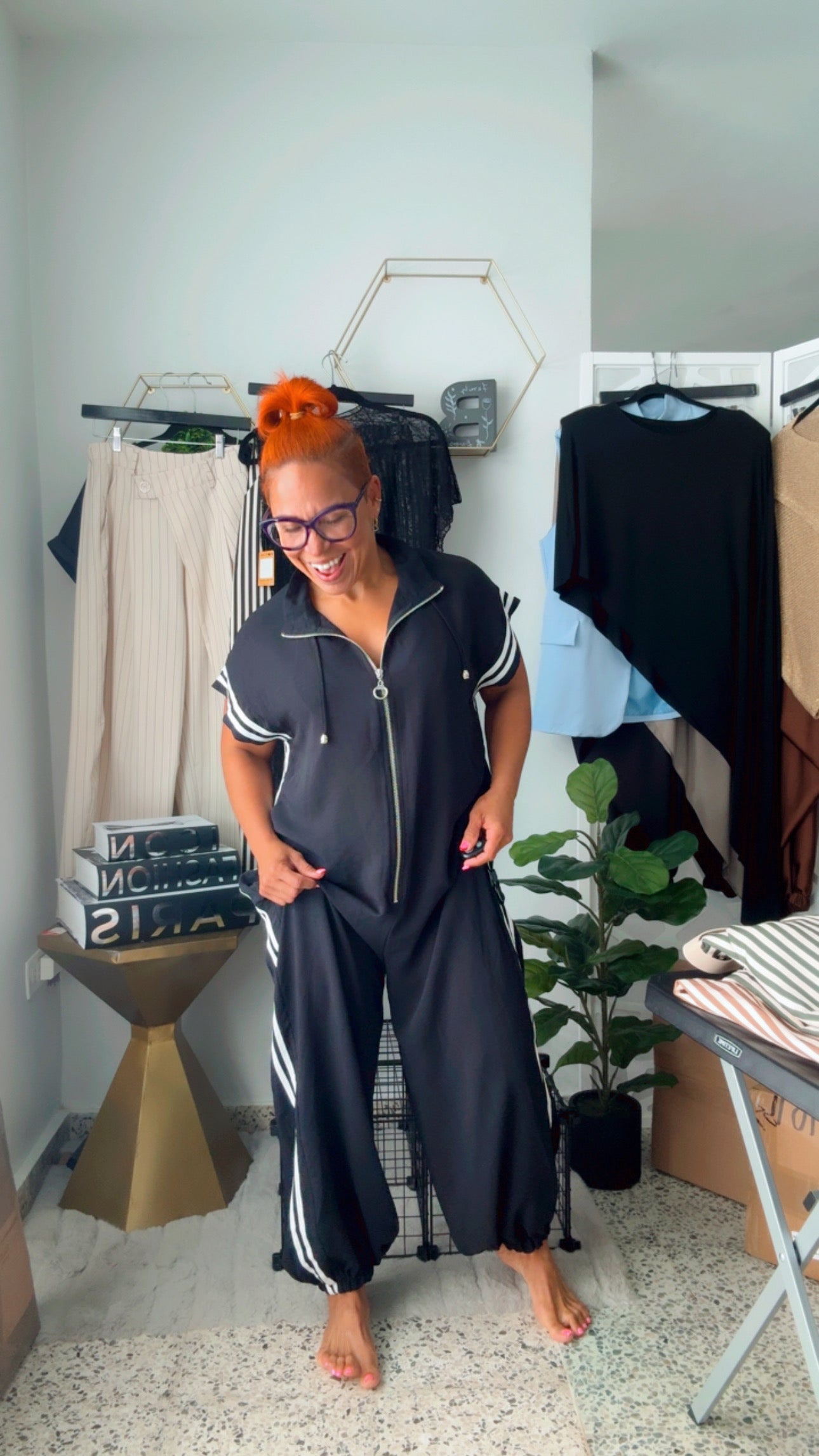 Street Star  Black Jumpsuit