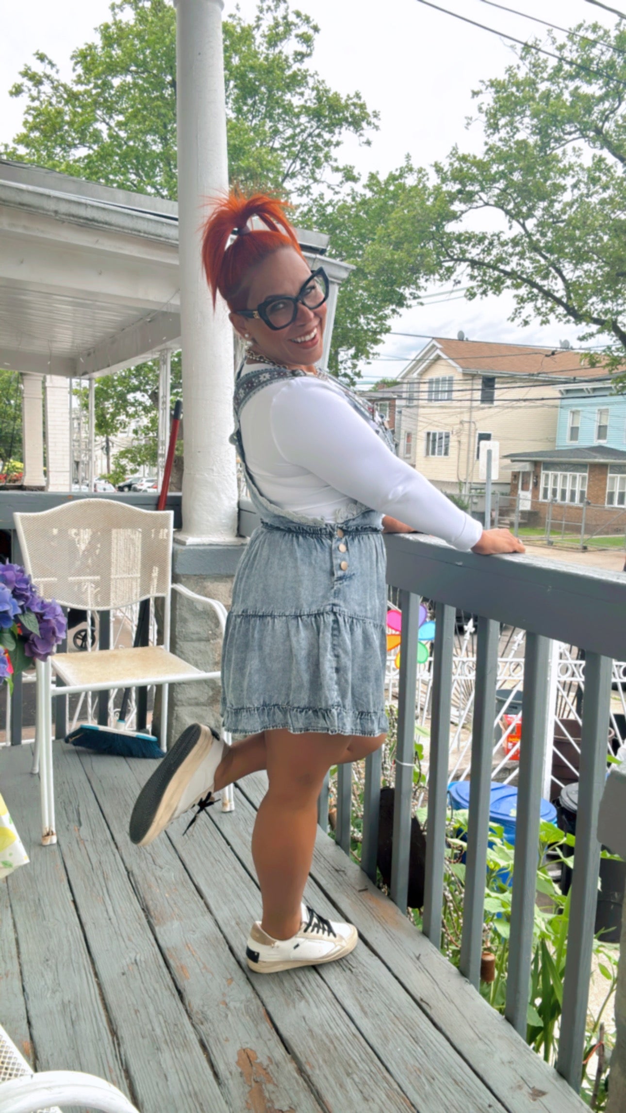 Denim Wide Leg Romper