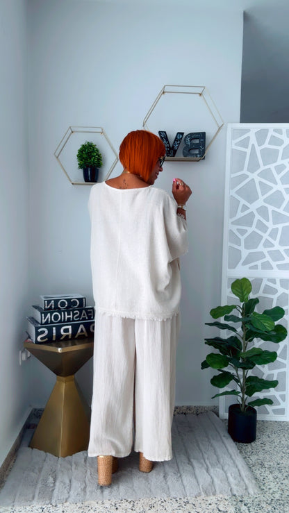 Santorini Nude Pant. Set