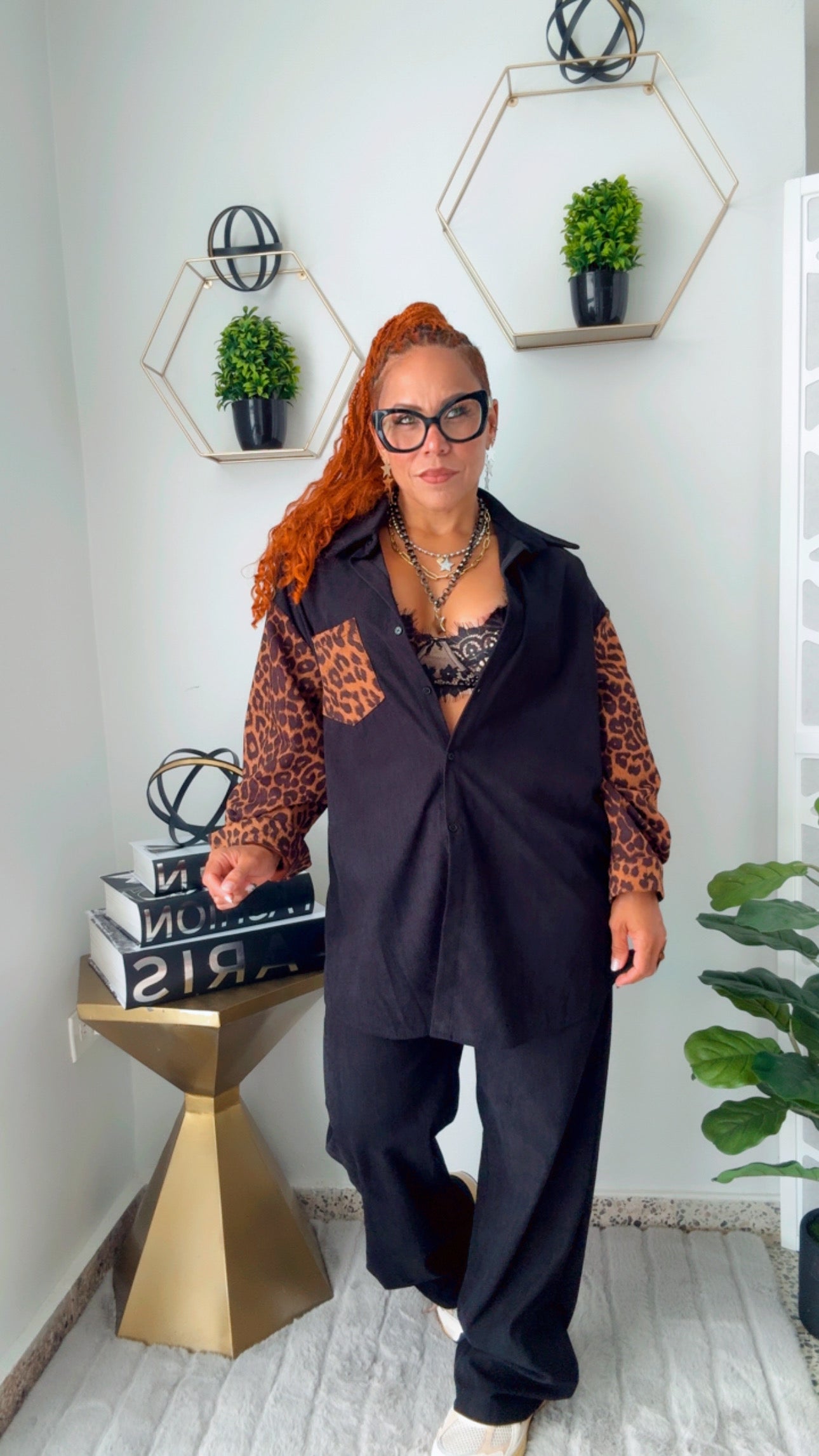 Leopard Corduroy Set