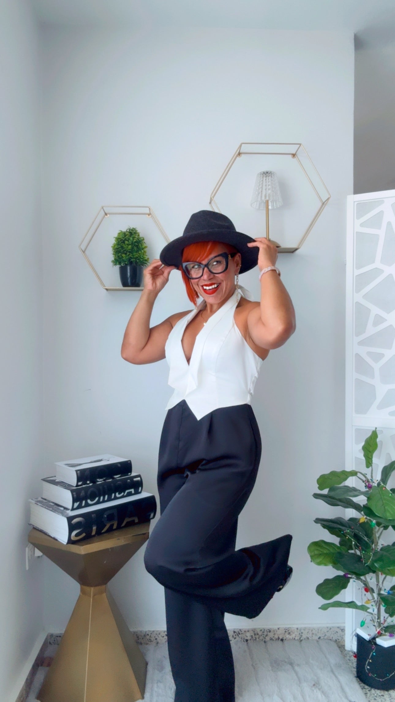 Elegant Tuxedo Jumpsuit