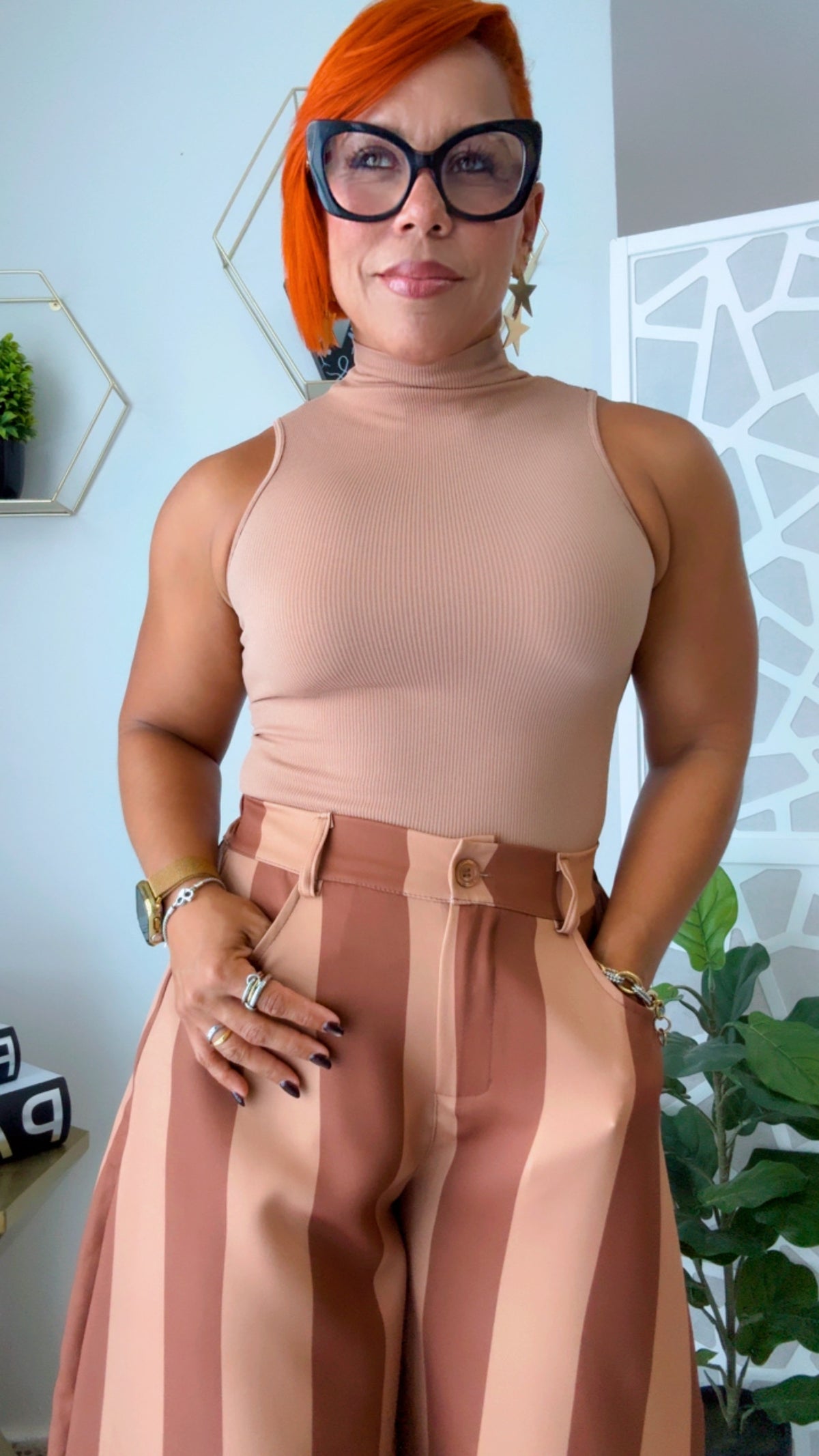 Nude Neck Basic Top