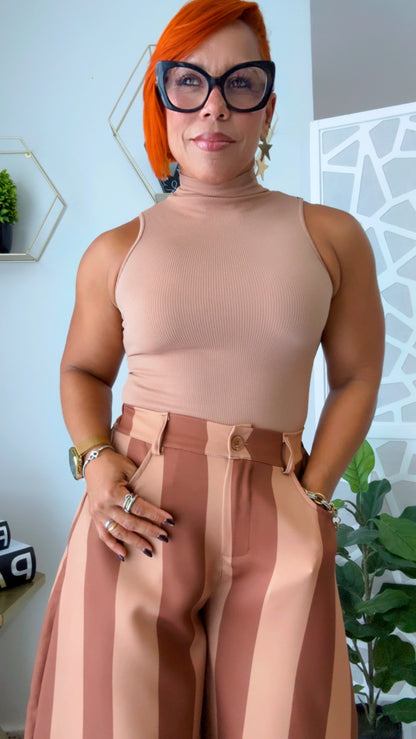 Nude Neck Basic Top
