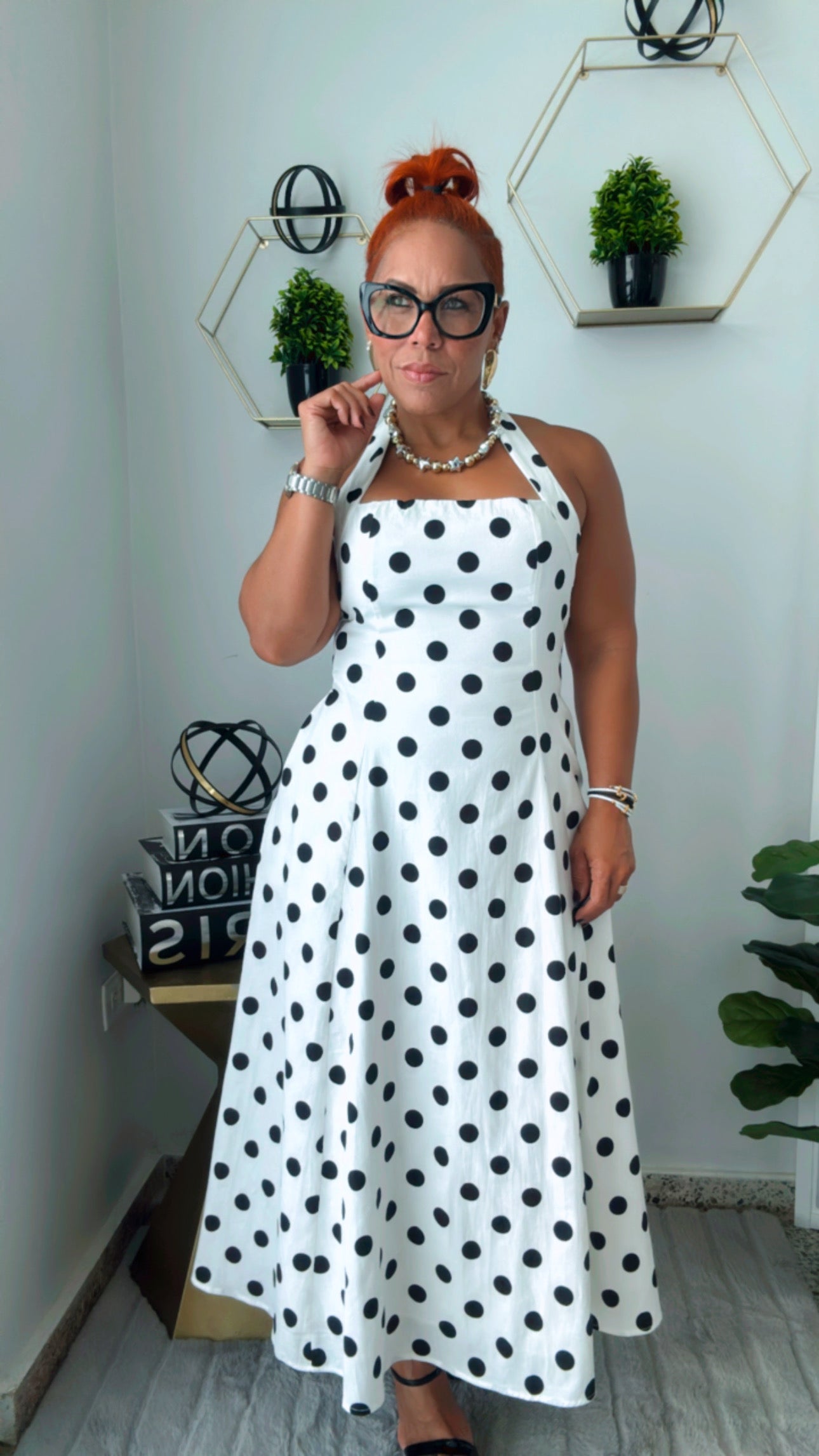 Polka Dot Midi Dress