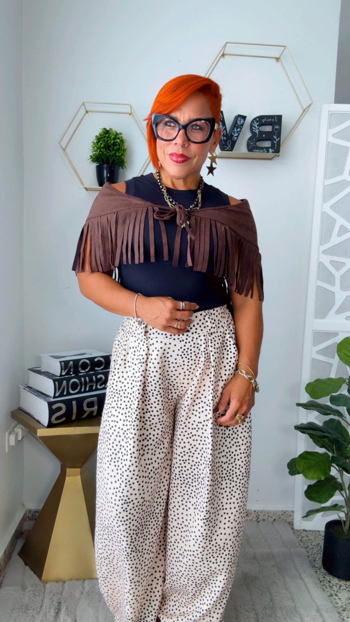 Chocolate Fringed Scarf