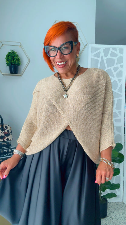 Golden Twist Front Knit