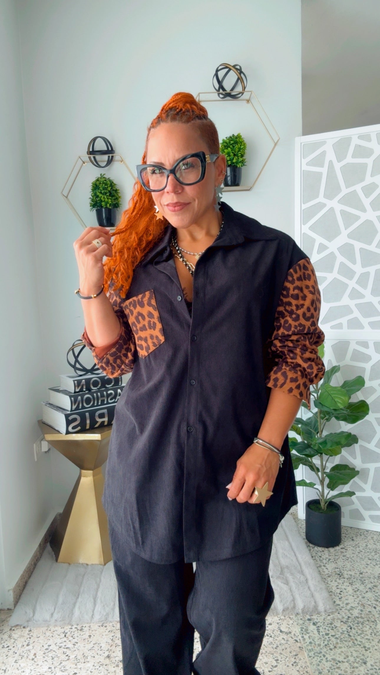 Leopard Corduroy Set