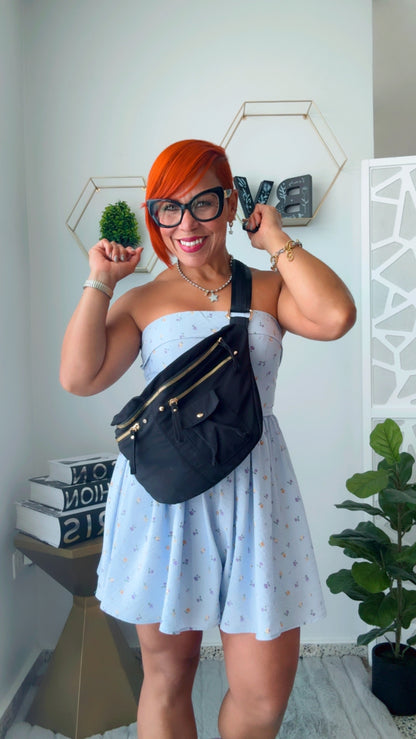 Black Multi-pockets Crossbody & Fanny Packs (X-Large)