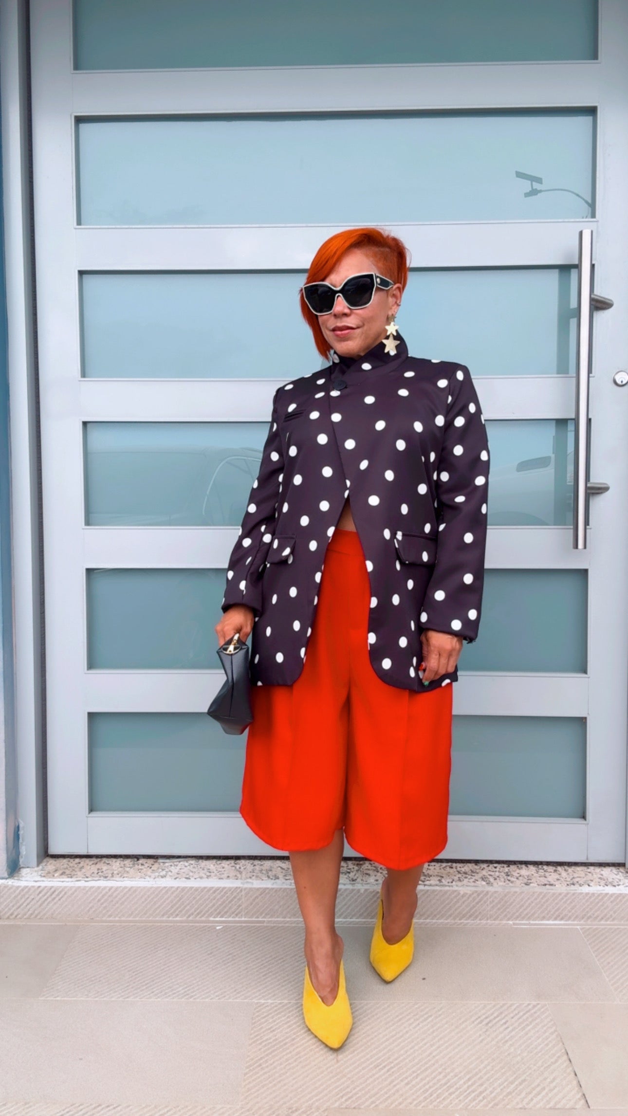 Black & White Jumbo Polka Dots Blazer
