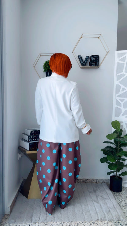 Asymmetric White Blazer