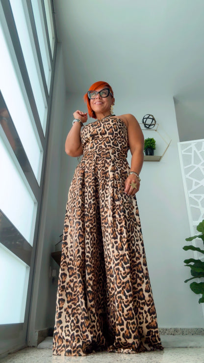 Leopard Strapless Jumpsuitt