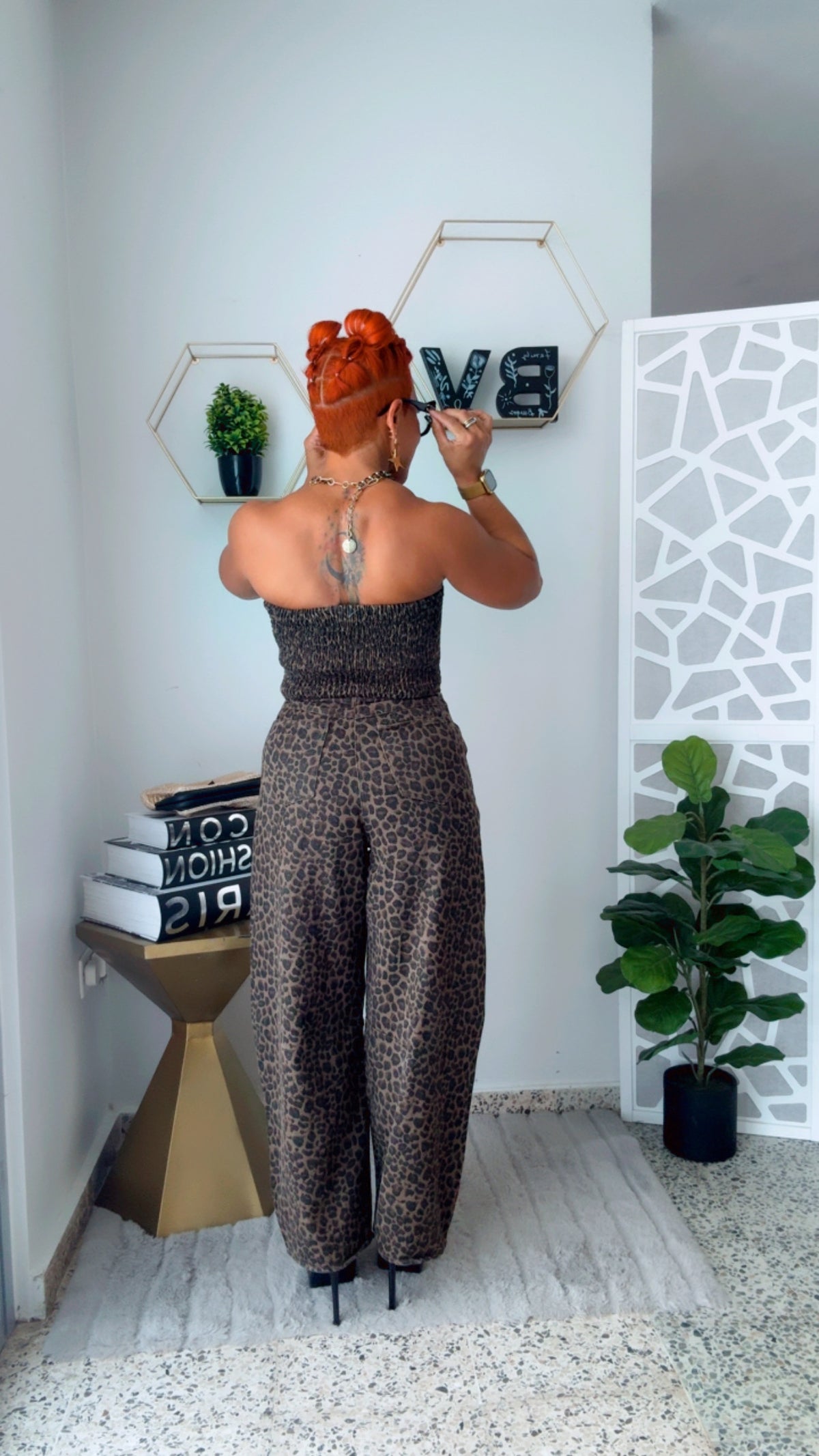 Leopard Barrel & Napoleon Jumpsuit