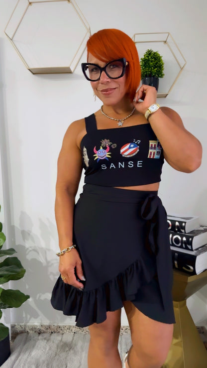 Black SANSE Crop Top