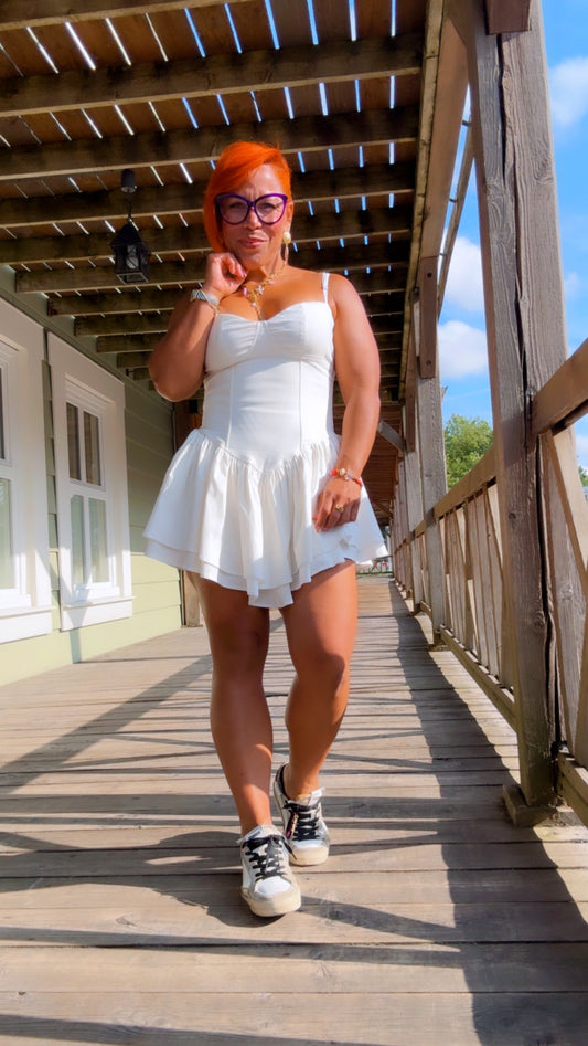 A Day in Paris White Mini Dress