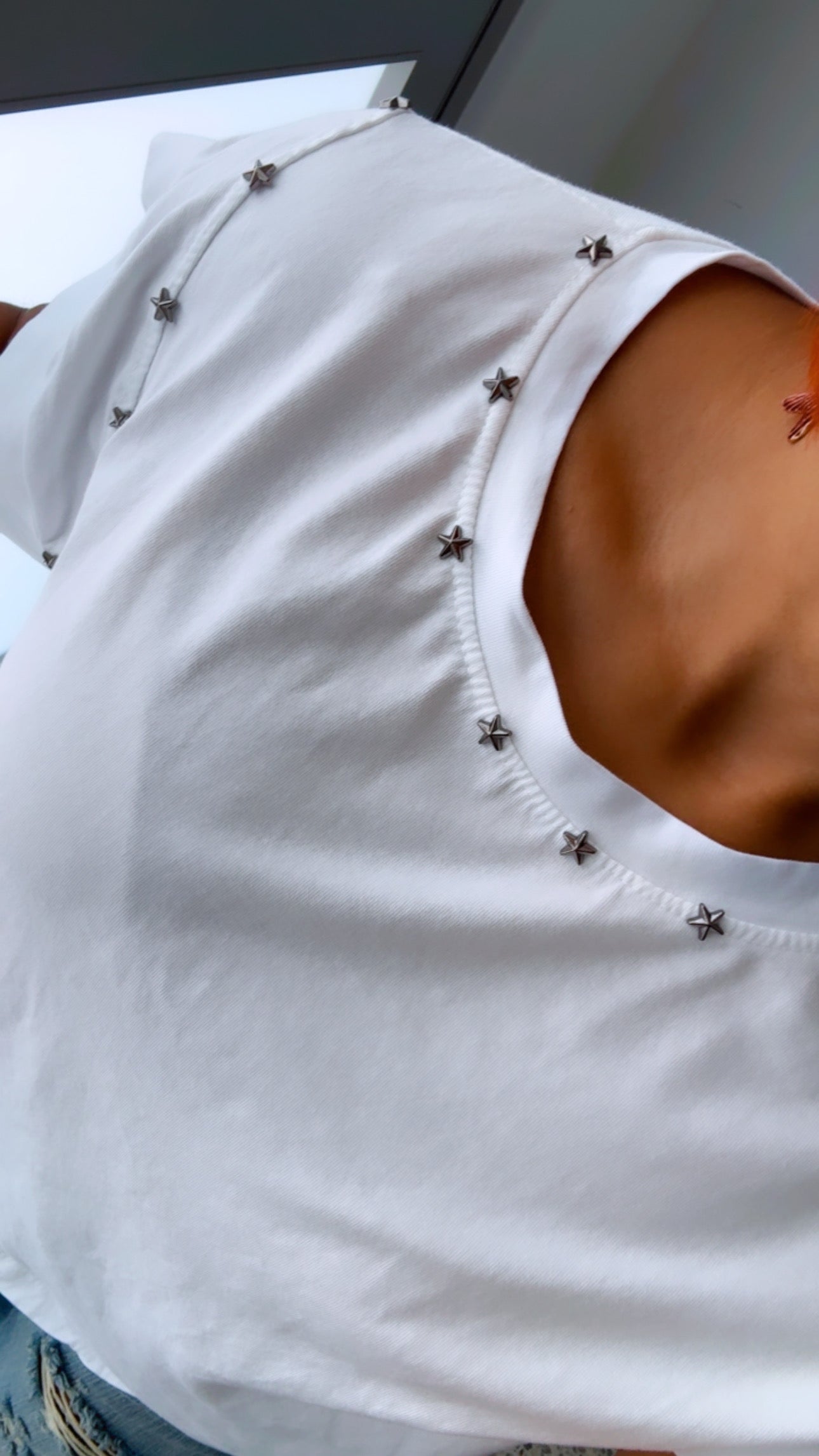 Silver Star Muse Top - White