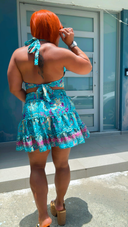 Short Skirt Boho Set