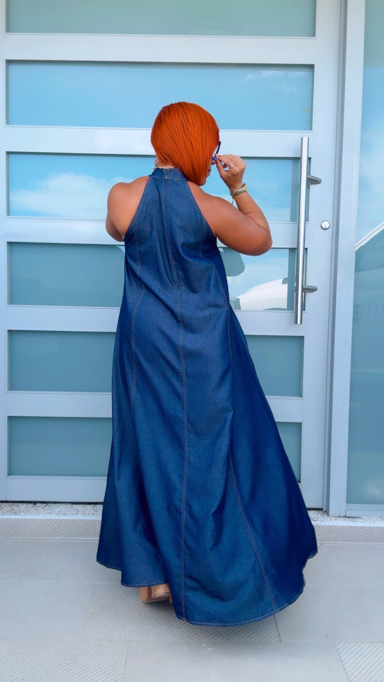 Dark Denim Maxi Dress