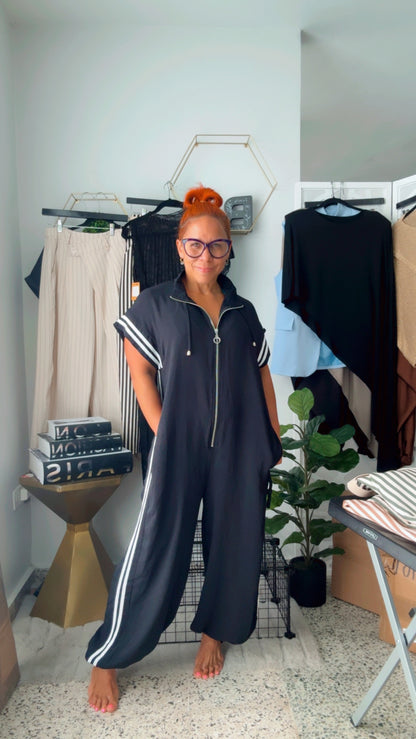 Street Star  Black Jumpsuit