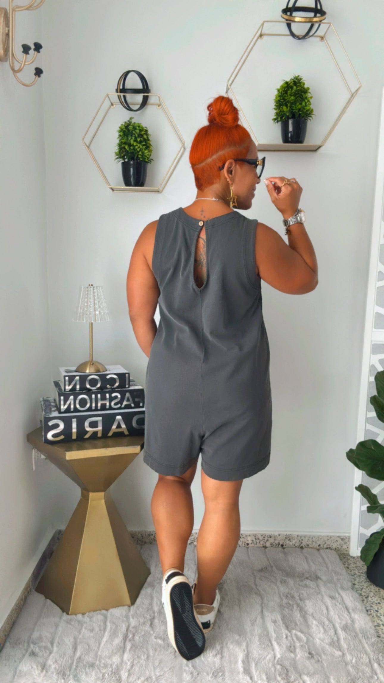 Oversized Grey Romper