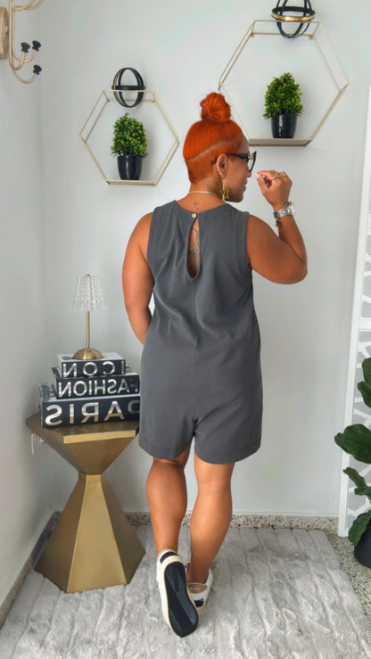 Oversized Grey Romper