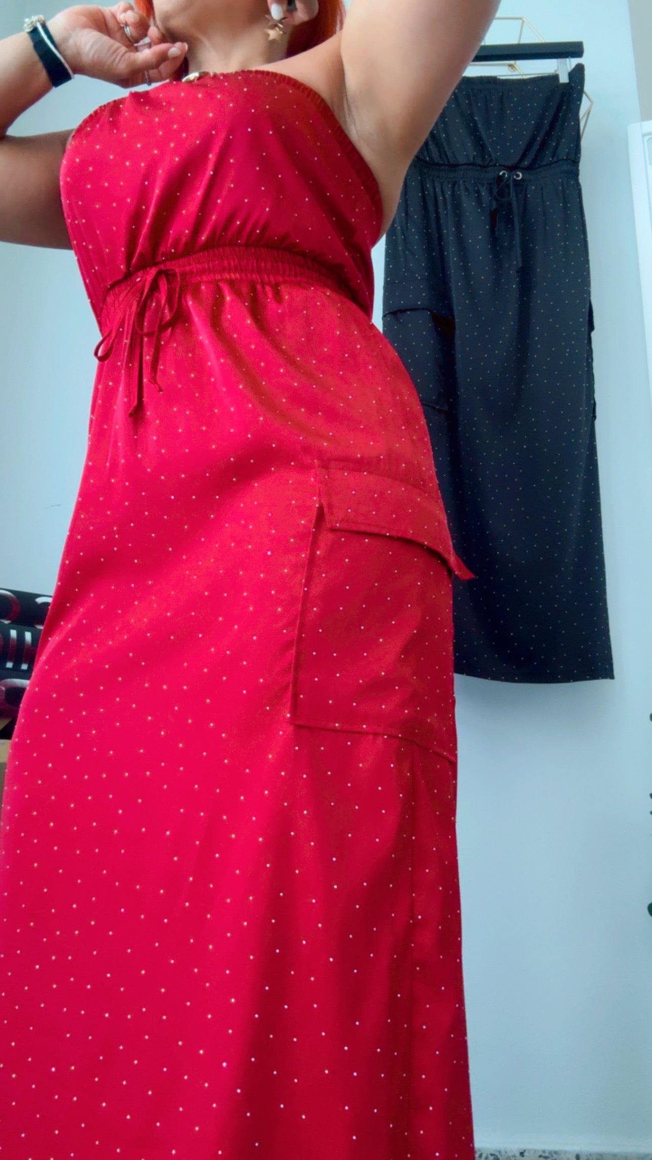 Burgundy Strapless Dress