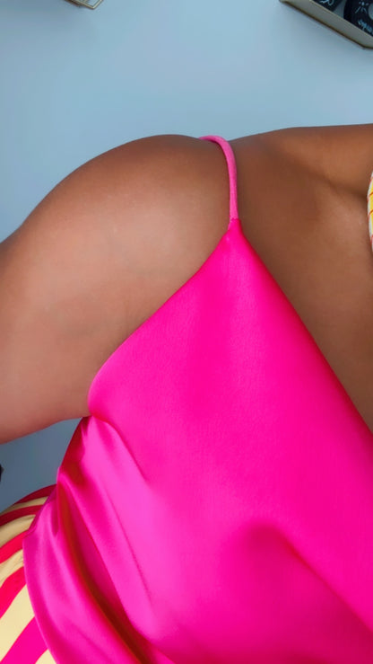 Hot Pink Satin Cami