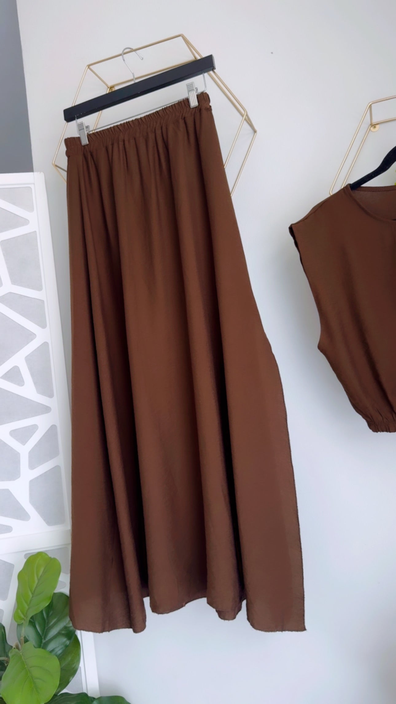 Santorini Chocolate Skirt Set