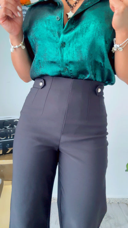 Metallic Hunted Green Blouse
