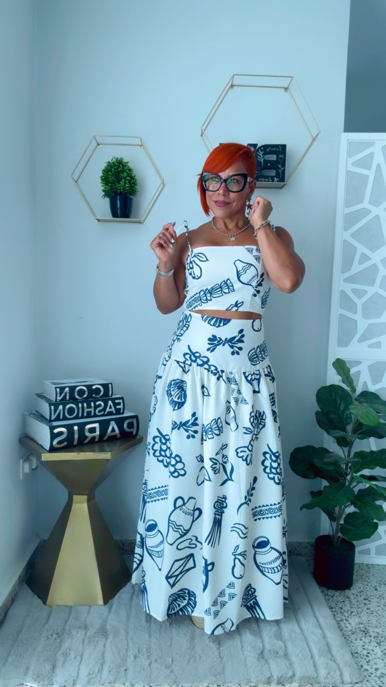 Santorini Skirt Set